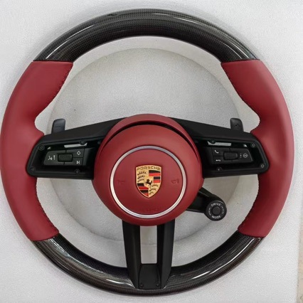 Suitable for Porsche Macan, Cayenne, Panamera, 911, Taycan carbon fiber steering wheel modification new assembly