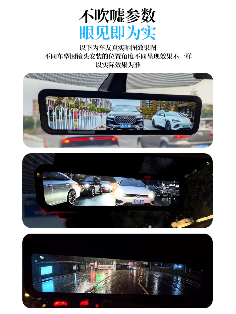 Changan Qiyuan Q07/E07/A07/A06/Q05 Dedicated Electronic Streaming Rearview Mirror Dashcam