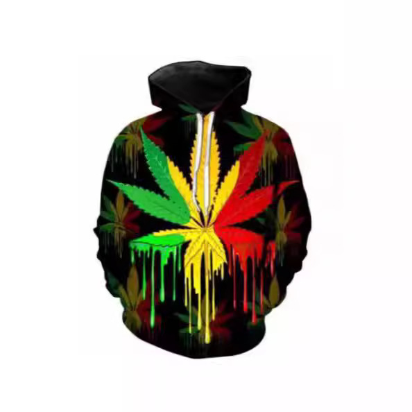 Men's and Women's Psychedelic Headscarf Sweater 3D Printed Spring Jersey Sweatshirt
