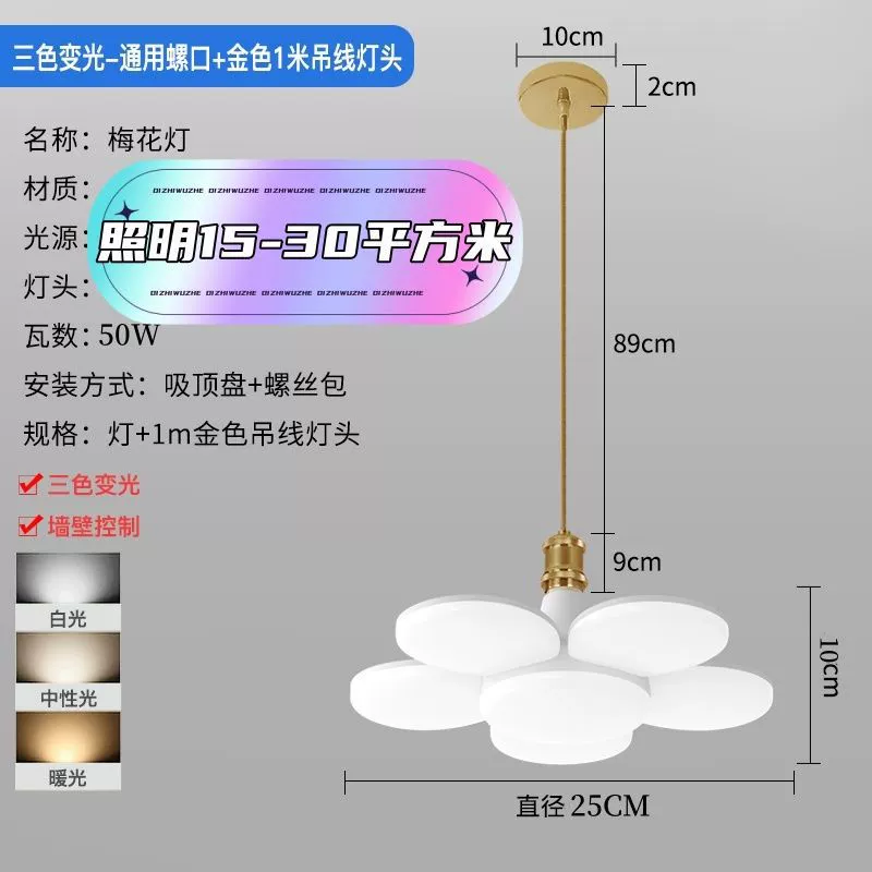 Bulb, LED super bright lamp, flashlight, three colors, with screw socket