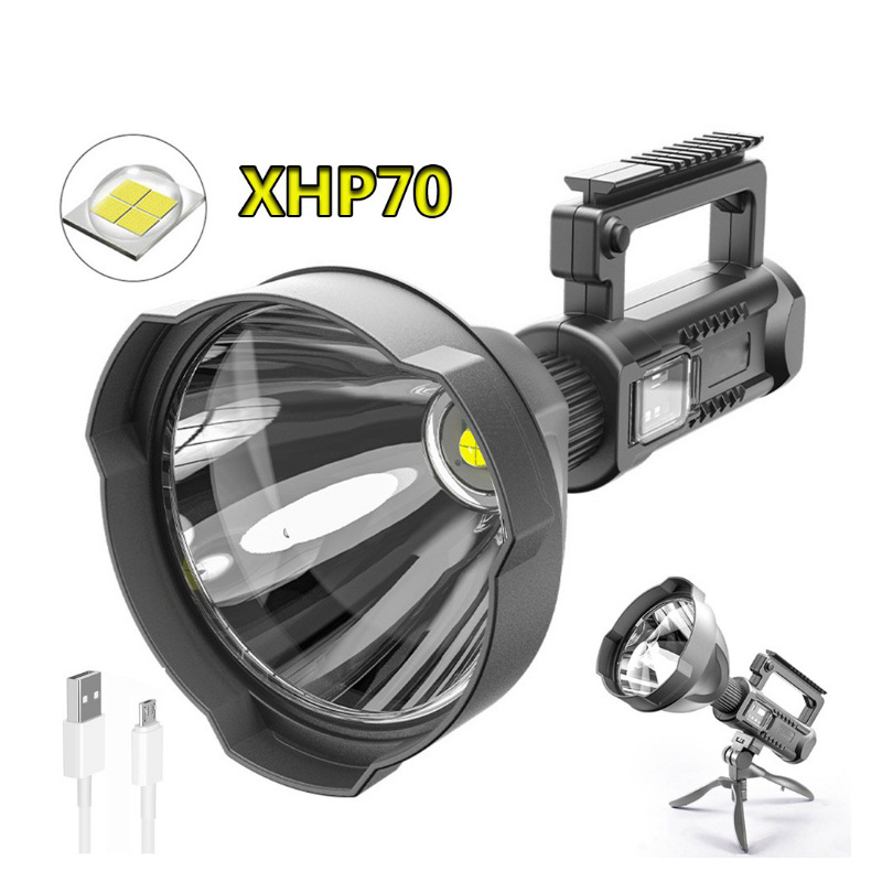 P50 Flashlight Super bright Searchlight Fixed focus Long shot Spotlight outdoors Portable portable charge Flashlight