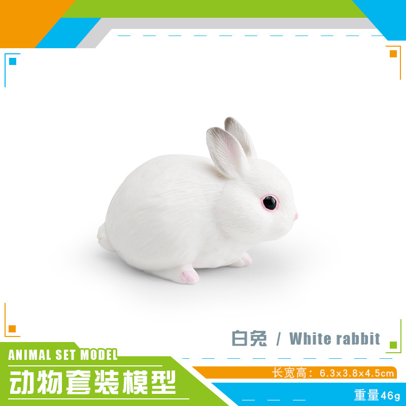 Transfronterizos mini simulación perro de madera panda cerdo conejo blanco serpiente blanca hámster nutria foca animal adornos modelo juguete