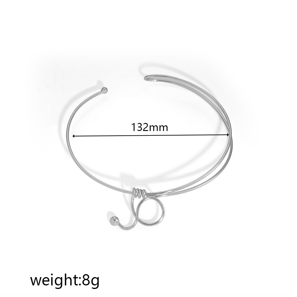 Europa y América sensación de diseño minimalista de acero inoxidable personalidad joyería india collar collar al por mayor