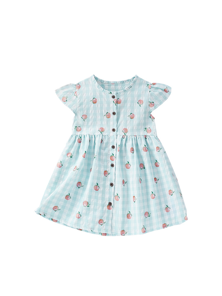 Vestido a cuadros para niñas malwee transfronterizo nuevo estilo de verano vestido de princesa para niños pequeños y medianos europeos y americanos grupo de niñas lindas