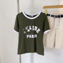 香港代购4千多！YB深圳南油高货美式植绒字母印花短袖T恤不退不换