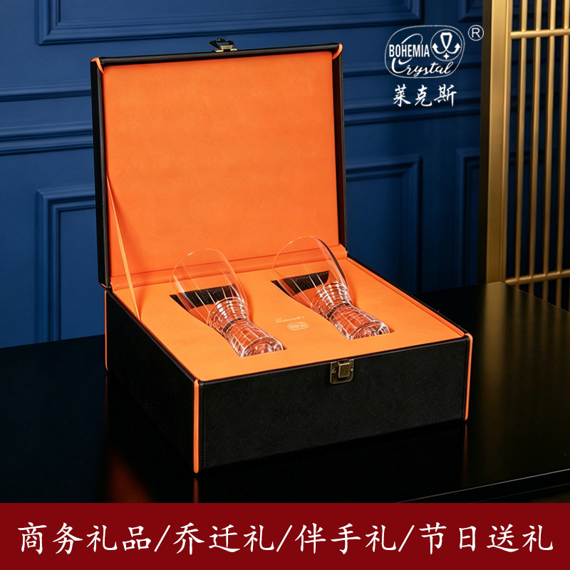 Importar tazas de cristal sin plomo caja de regalo de cristal de alta calidad vinos de regalo de negocios compañía de regalo de mano regalos de mudanza al por mayor