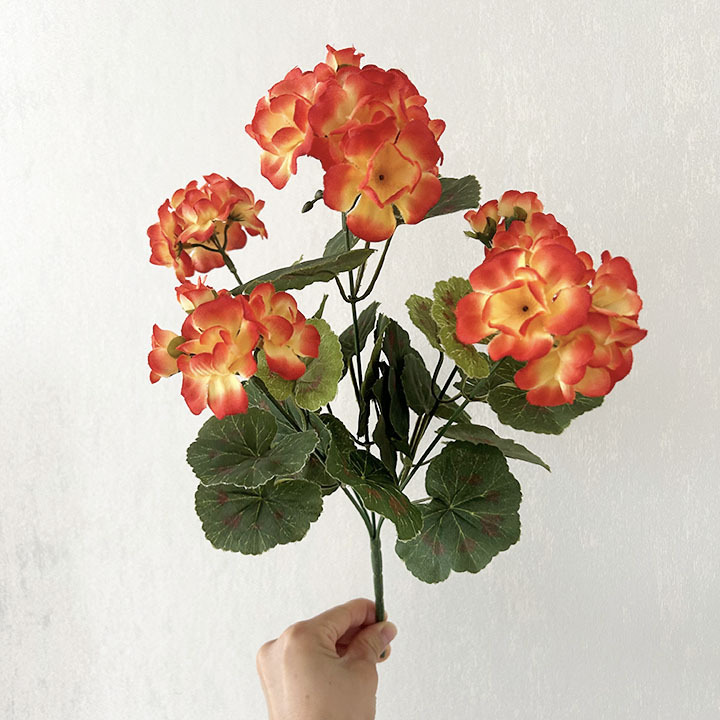 En stock suministro flor artificial Begonia flor boda hogar restaurante fotografía conjunto decoración arreglo floral accesorios Flor de seda