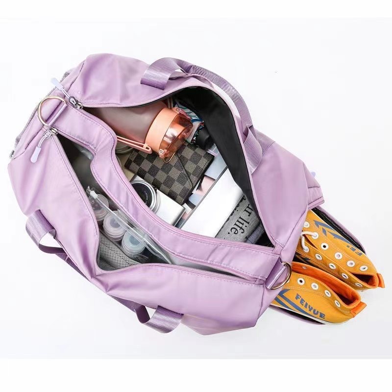 Yoga natación bolsa de fitness impresa logotipo zapato almacén bolsa de viaje de gran capacidad separación seca y húmeda bolsa deportiva de tirón