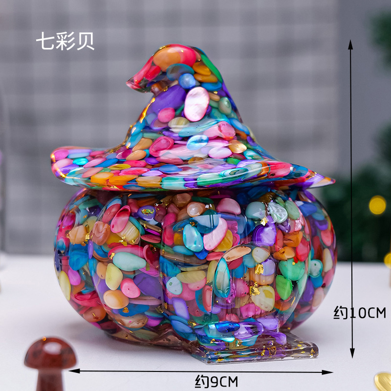 다채로운 껍질(에폭시 자갈 호박 스타일)