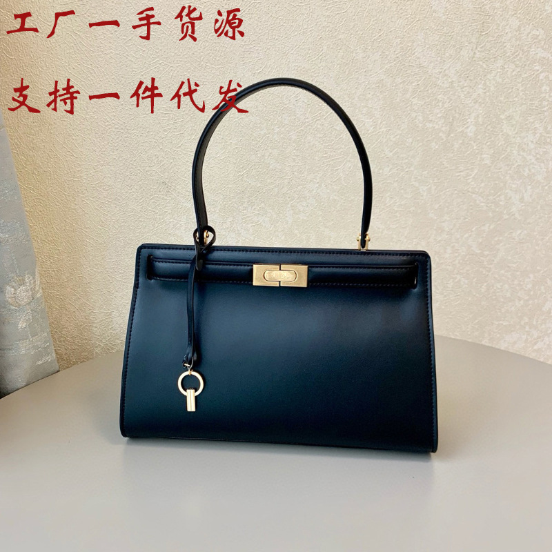 Tb Same Style Lee Cowhide Radziwill Women's Shoulder Bag Kelly Handbag Small Crossbody Bag Lee Bag