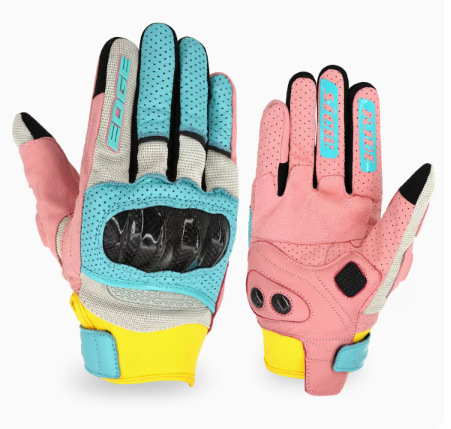 Wind Blade segunda generación de guantes de moto de verano perforado de cuero transpirable fibra de carbono resistente al viento y guantes de equitación libres
