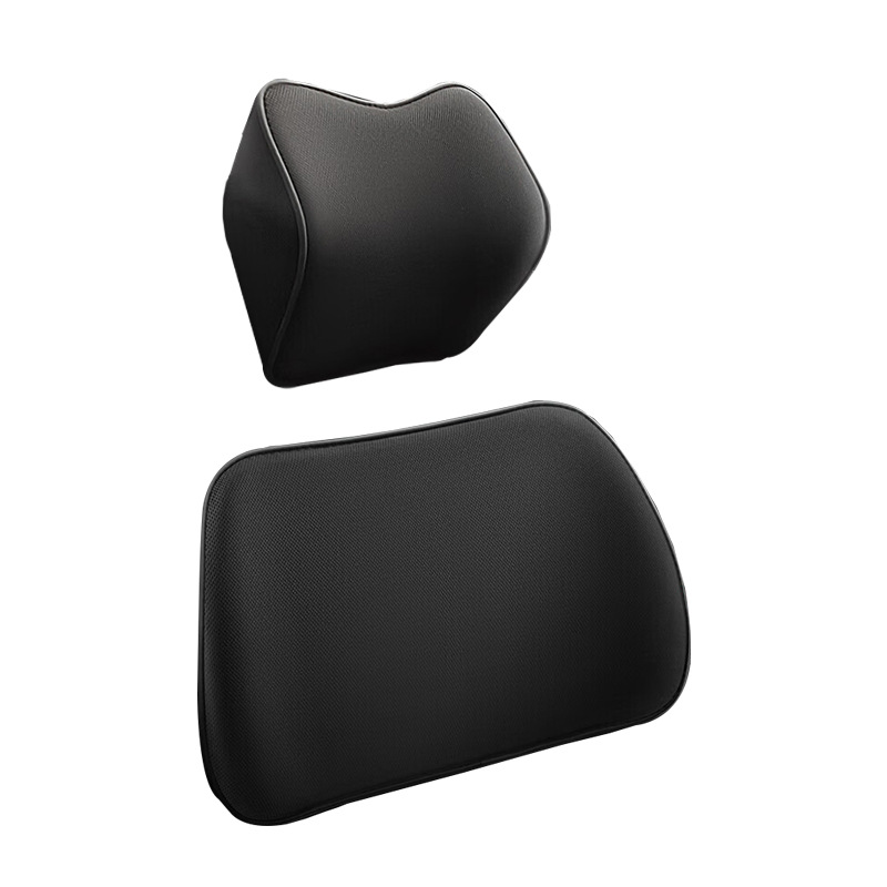 자동차 시원하고 편안한 머리 받침 허리 세트 자동차 머리 받침 공장 가죽 자동차 메모리 폼