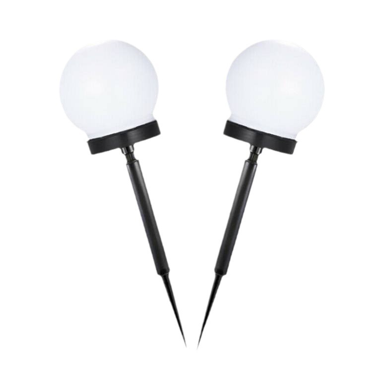 Luz decorativa de paisaje para patio de comercio electrónico transfronterizo, luz de bola redonda de 10 cm, luz de césped para exteriores, luz solar con base para insertar en el suelo.