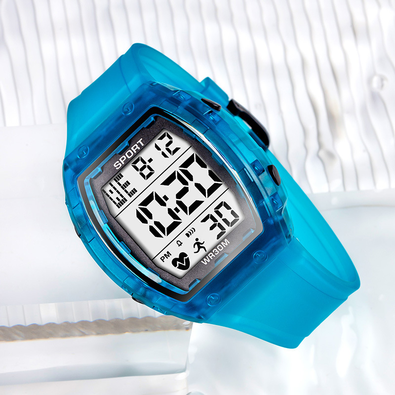 Cool gran pantalla barril de vino nocturna transparente reloj electrónico de alarma de cronómetro multifuncional para estudiantes reloj electrónico al por mayor
