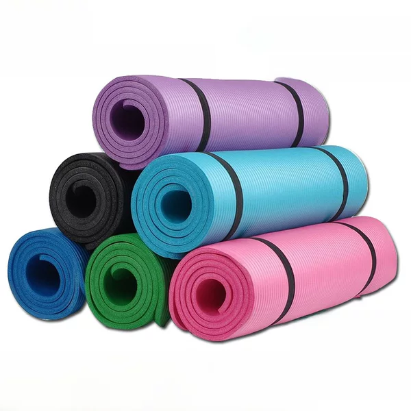 Yoga mat wholesale lengthened widened thickened fitness non-slip environmental protection NBR yoga dance mat printed logo mat