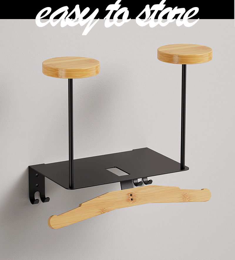 Cross-Border Amazon Best-Selling Bamboo Motorcycle Helmet Storage Rack Wall-Mounted Motorcycle Rack Solid Wood Helmet Rack