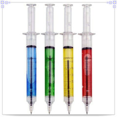 可愛型pen醫院用品針體透明入油帶水形狀態醫生護士注射器圓珠筆