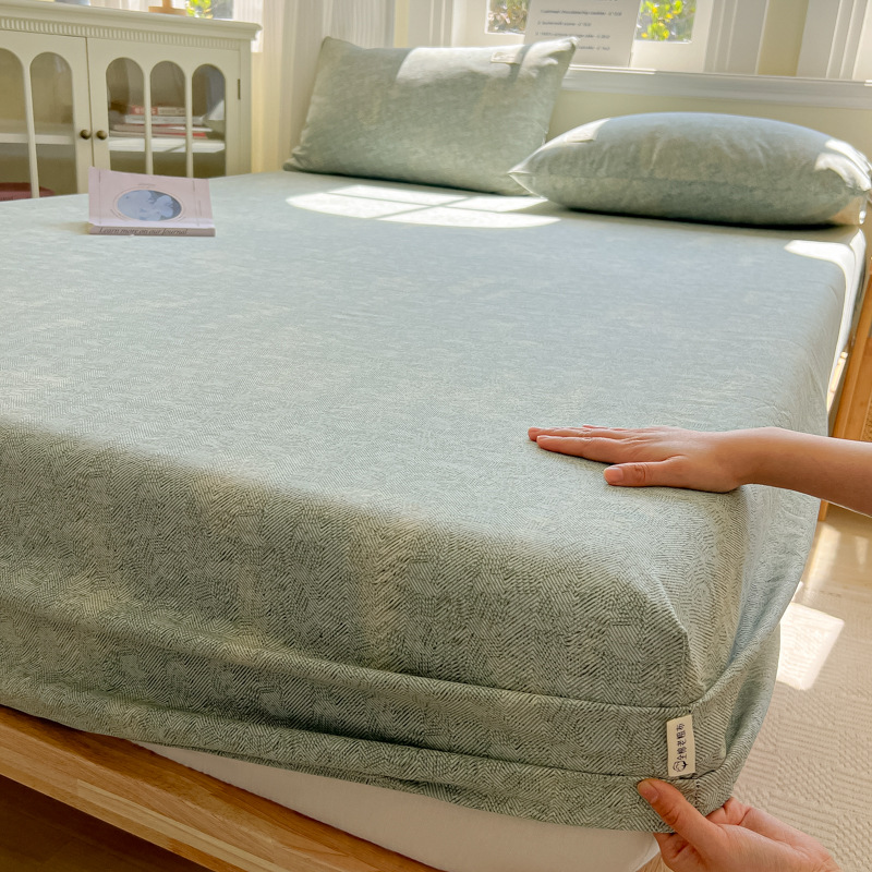 Sombrilla de cama de tela gruesa vieja de algodón de algodón de verano pieza individual 2025 nueva funda protectora de colchón funda de cama individual todo incluido