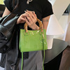 Summer bamboo handheld purse, one-shoulder bag, phone bag, 2023, internet celebrity