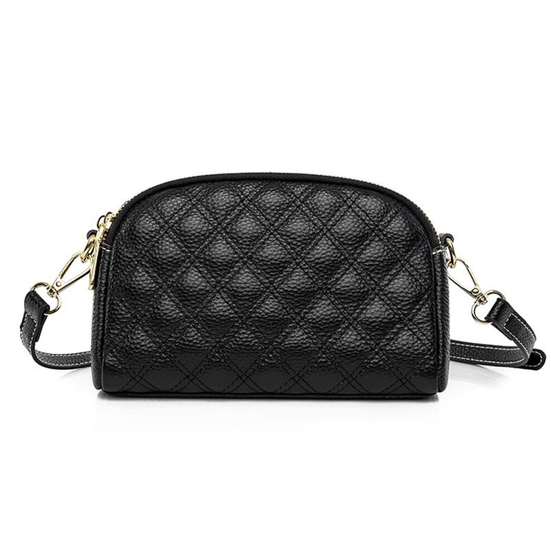 2023 Verano nueva moda crossbody de piel de vaca del todo fósforo Bolso pequeño Bolso transfronterizo del teléfono móvil del cuero genuino bolso de hombro del rombo de las mujeres