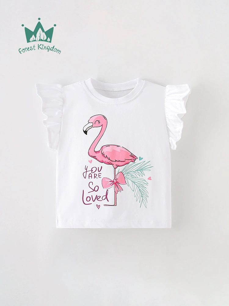 Summer children's cotton cartoon T-shirt for leisure, with short sleeve, European style, children's clothing