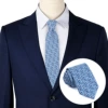 Blue tie, floral print