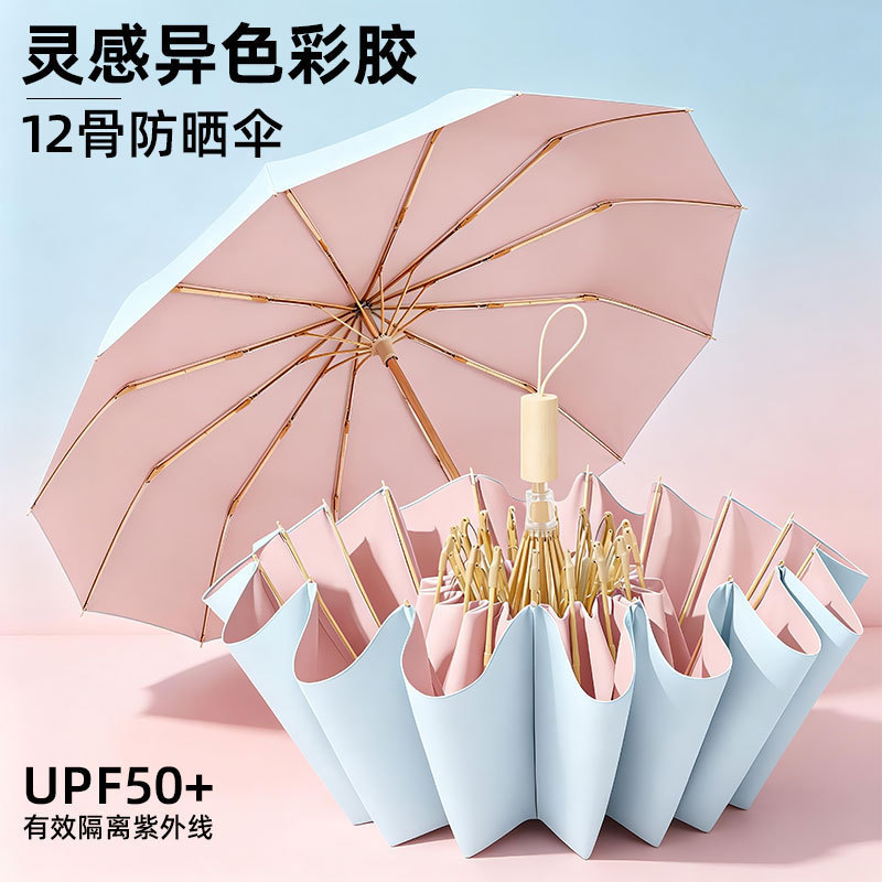 New Style Umbrella, Thickened and Enlarged, Windproof, Large Sun Protection Umbrella, Dual-Use for Sun and Rain, Women's Uv Protection Sunshade Umbrella New Style Umbrella, Thickened and Enlarged, Windproof, Large Sun Protection Umbrella, Dual-Use for Sun and Rain, Women's Uv Protection Sunshade Umbrella