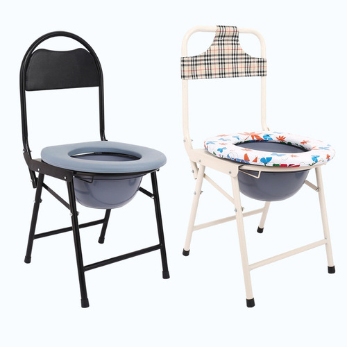Manufacturer wholesale high back foldable toilet chair for disabled, elderly, pregnant women, portable bathing toilet chair