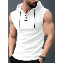 F 74540 Men's Hooded Sleeveless Vest ��ʿ��ñ�������䱳��