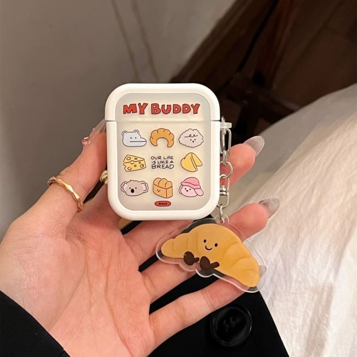 Bolsa creativa de cuerno de toro AirPods 4 generación estuche de auriculares Bluetooth Huaqiang Bei 5 generación estuche de protección AirPod Pro3