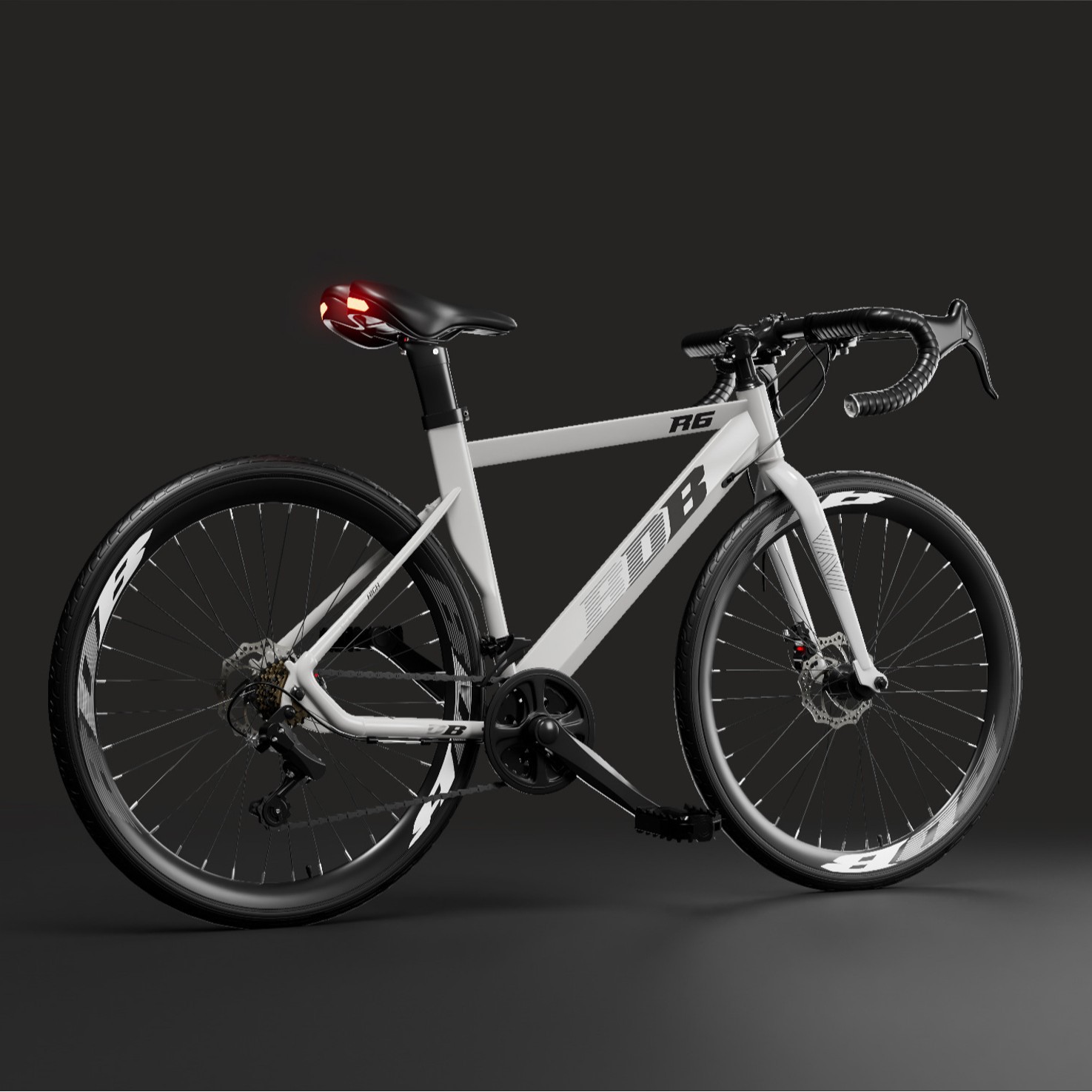 Ultra-Light Curved Handlebar Road Bike Men's Sports Car 700C Thin Tire Variable Speed Disc Brake Road Bike Lightweight