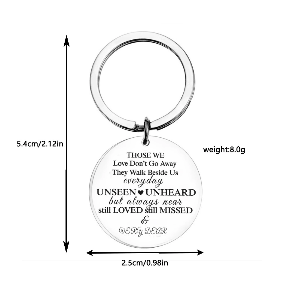 1pcs cross-border Love will never disappear but will always be loved until you miss it Personalized statement pendant Stainless steel key