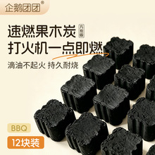 烧烤碳耐烧果木炭无烟机制原木烧烤碳 烤串火锅烤肉取暖便携竹炭