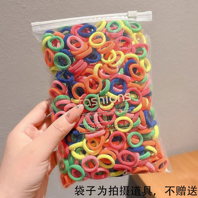 Caricatura encantadora anillo de pelo pulgar no daña el cabello de los niños correa de correa pequeña cuerda de cabello para niñas cuerda de cabello