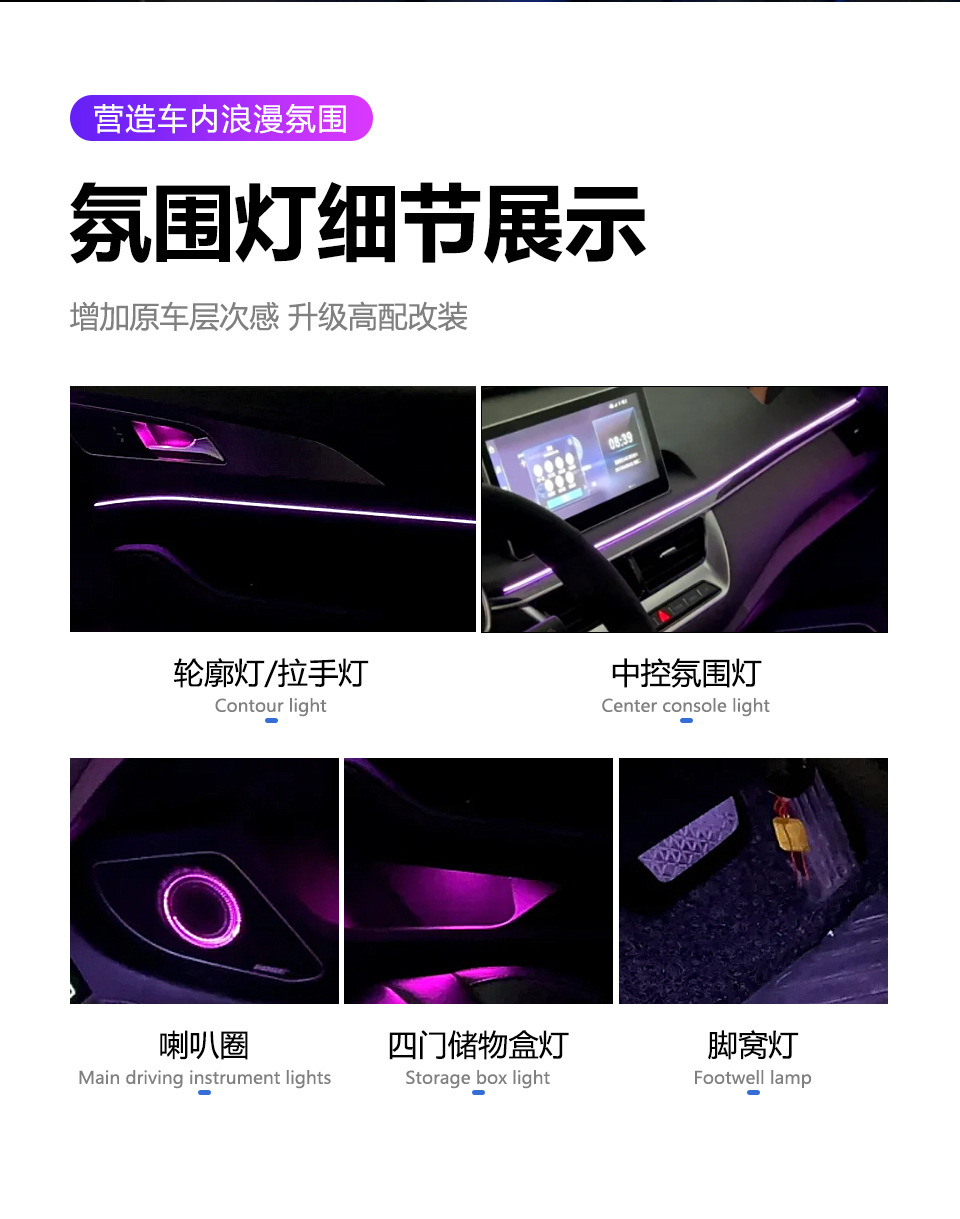 Red Flag H5 Atmosphere Lamp Car Supplies Decoration 23 Modified 22 Special Interior Interior Car 24 Streamers Original Factory Atmosphere