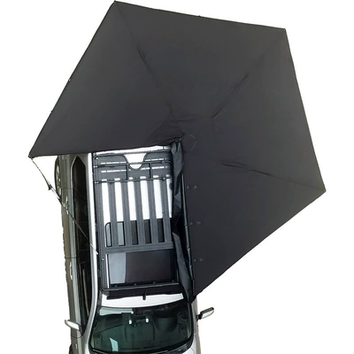 Customized 270 ° Fan-Shaped Canopy Avtomobil yan çətirləri - black-r200cm