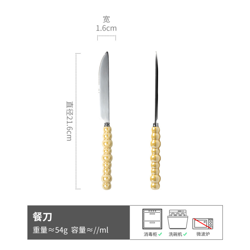 Cuchara de estilo simple retro Tenedor de acero inoxidable vajilla tenedor cuchara de postre cuchara de sopa cuchara de filete occidental tenedor cuchara al por mayor