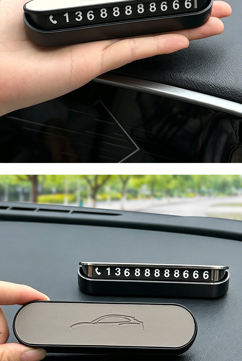 Suitable for Geely Xingyue Ex2 Parking Number Plate, Advanced Temporary Hidden Car Moving License Plate, Car Interior Accessories
