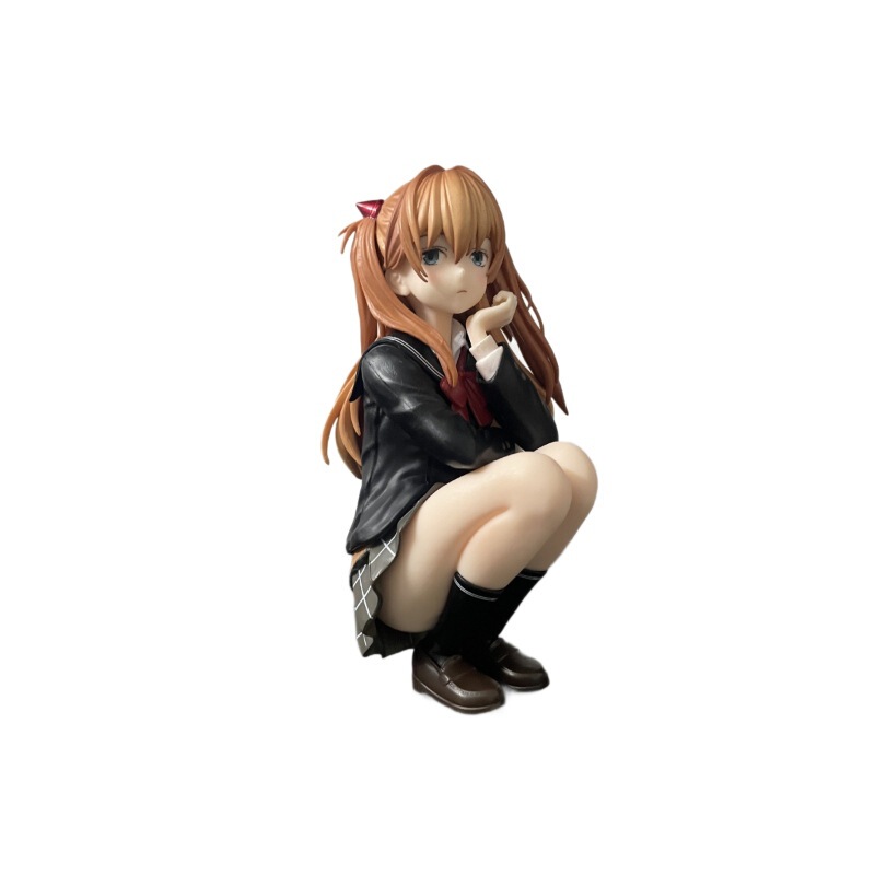 蹲姿明日香新福音战士美少女动漫潮玩车载手办周边模型摆件礼物|undefined