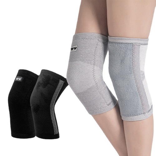Autumn and winter plus velvet warm knee pads, four-sided stretchable anti-cold thickened knee pads for running and cycling to protect knee joints