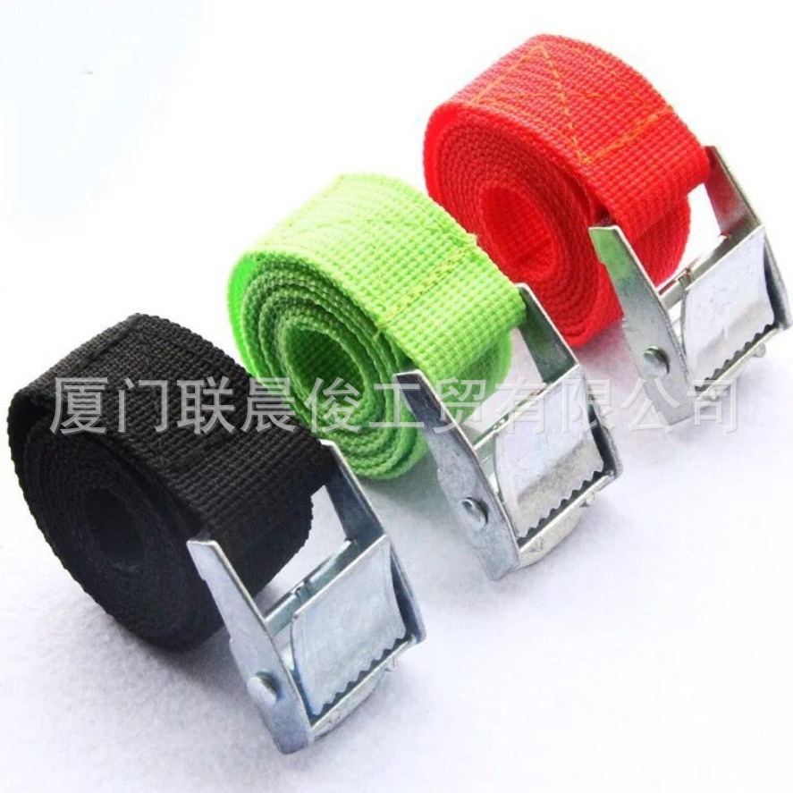 厂家直供新款货物固定绑带锌合金压扣拉紧带五金装卸货