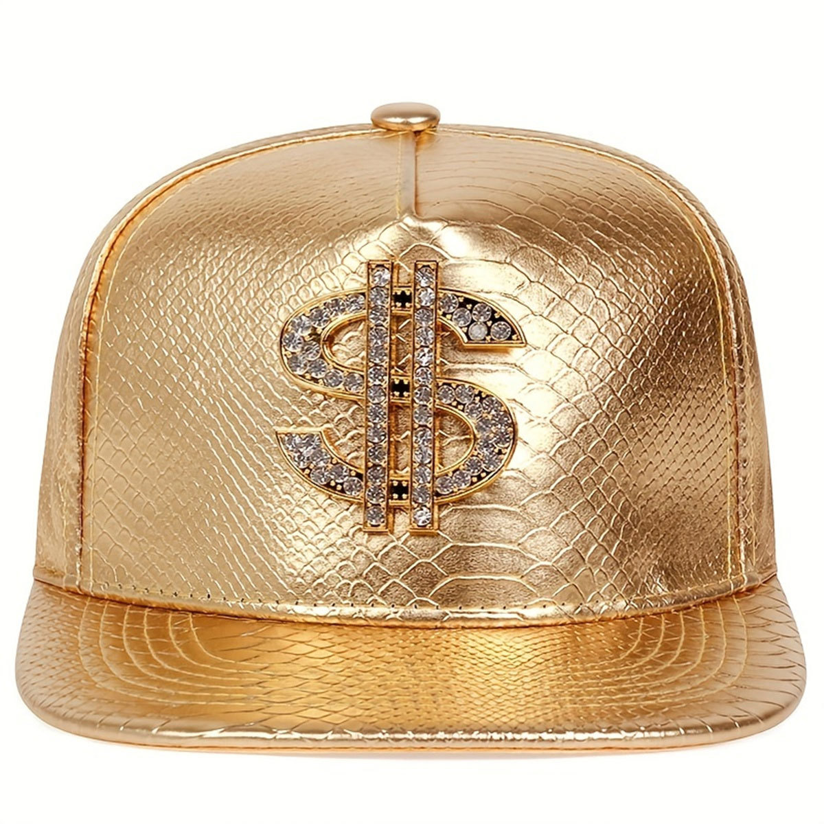 Verstelbare pu baseball cap met metalen logo voor festivals & sport_voghion.com