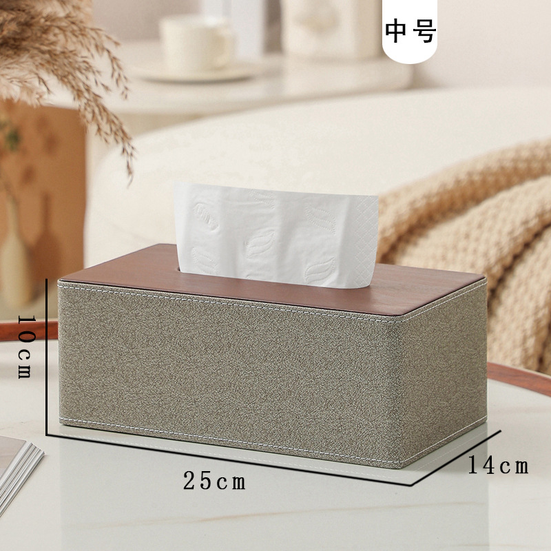 Letras comerciales impreso logo Hotel caja de pañuelos de cuero moderno minimalista Oficina caja de pañuelos sala de estar hogar Club