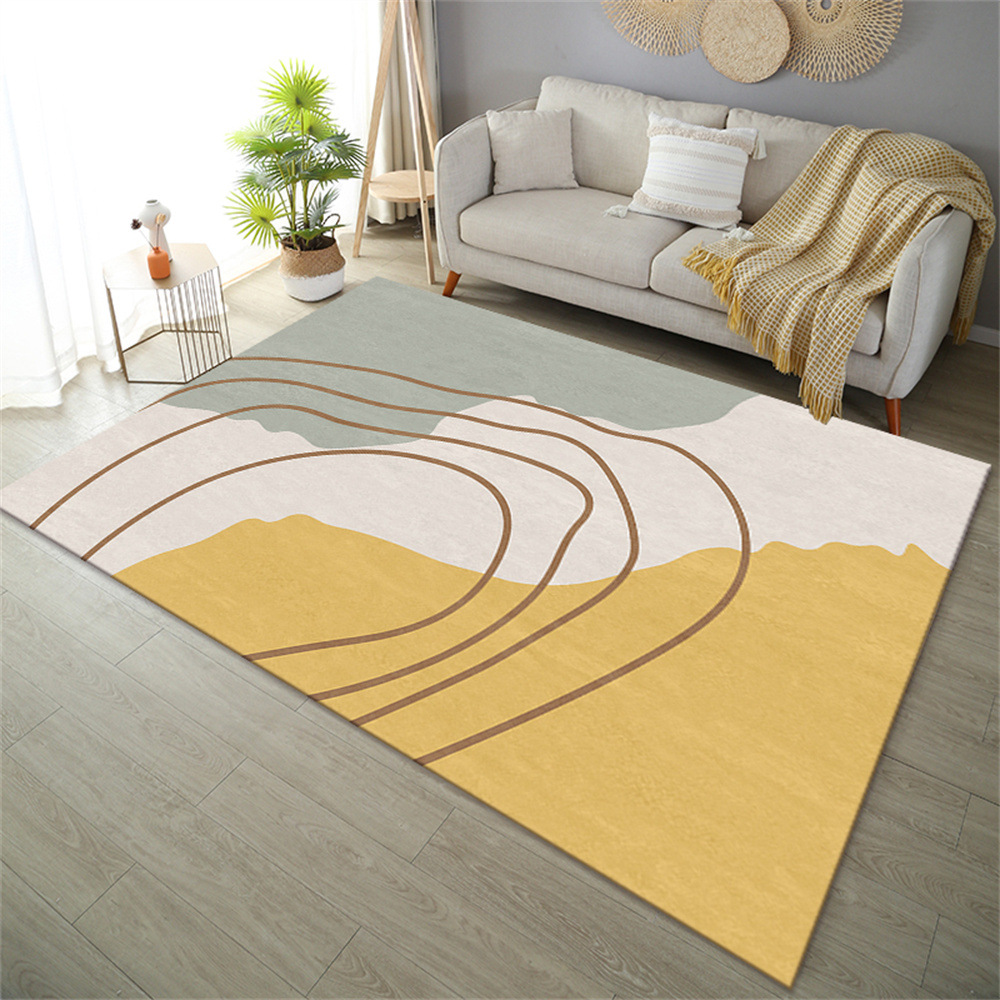 Transfronterizo de estilo europeo color sólido alfombra sala de estar mesa de café dormitorio felpa noche arte japonés ins estilo piso mat