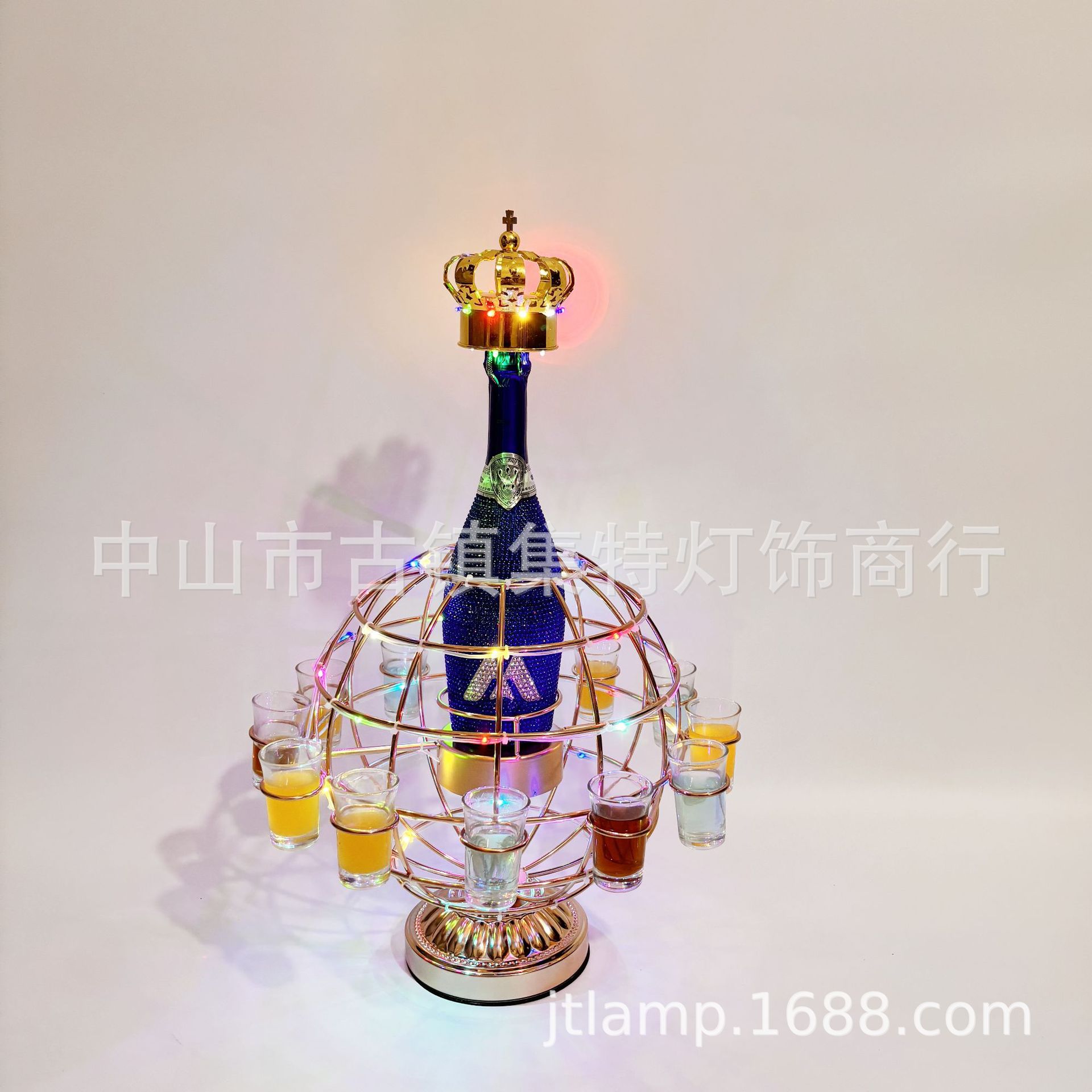 Portavasos giratorio Cocktail Bar vino portavasos estante del vino estante del cóctel luminosa bala portavasos