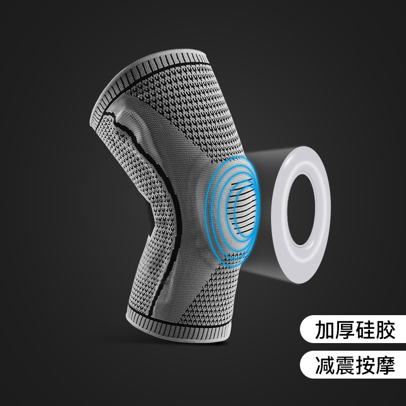 Deportes al aire libre verano presurizado silicona primavera transpirable rodilla pad montañismo correr baloncesto ciclismo punto rodilla pad cubierta