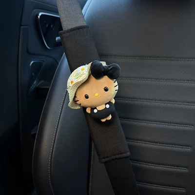 seatbelt shoulder pad, cute: Seat belt shoulder pad - straw-hat-doudou-eye-kt
