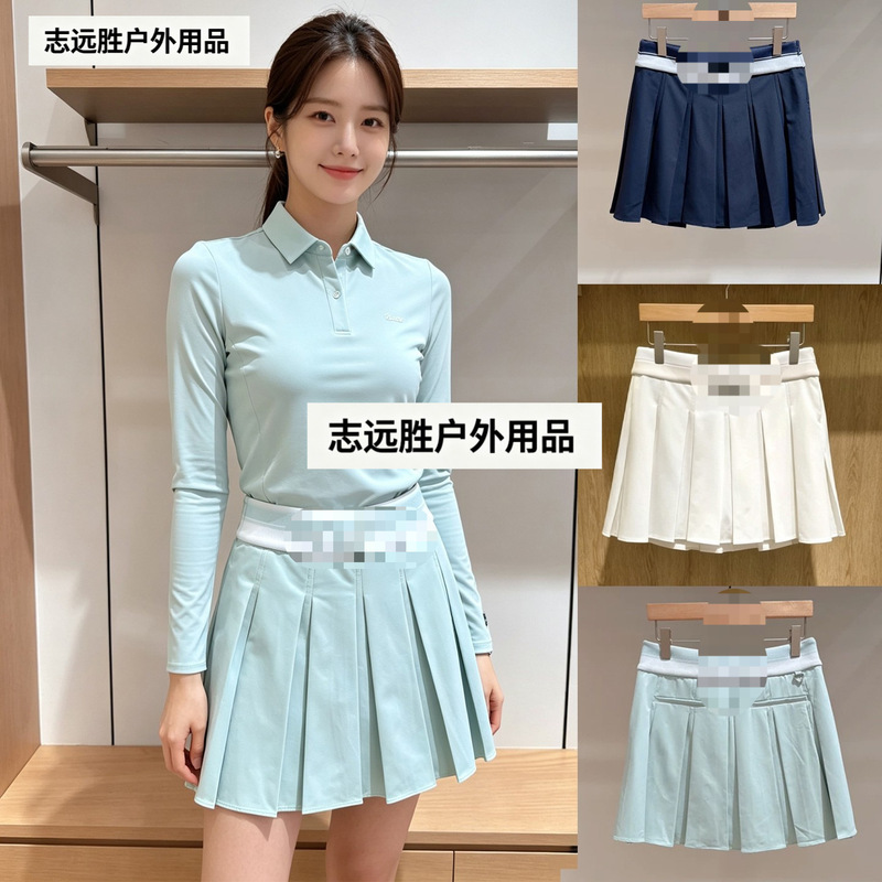 26 Original Golf Short Skirts for Women, Elastic High-Waisted, Anti-Exposure, Breathable, Versatile Pleated Half Skirt for Summer
