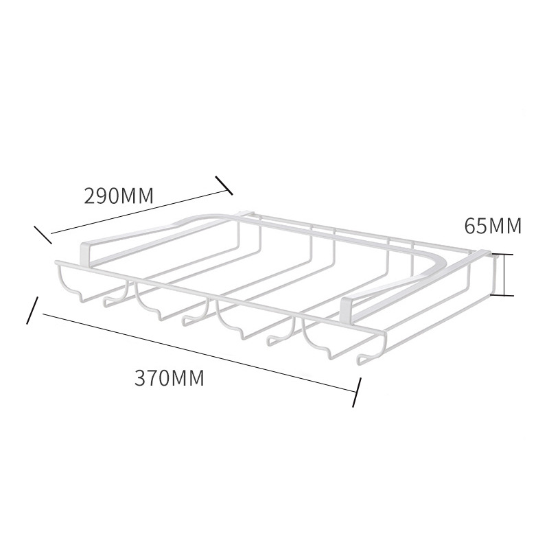 红酒杯架倒挂架 家用创意铁艺免打孔高脚杯架子 橱柜挂杯架沥水架