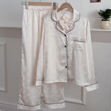 2026新款冰雪丝睡衣女翻领开衫V家梦幻蝶汐高级感家居服跨境爆款